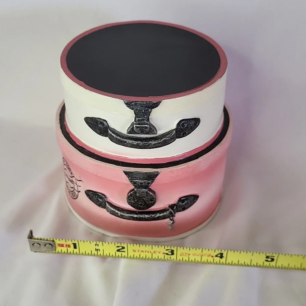 Cotton ball jar Shopping Spree Sears 2006 Pink black decor 4 x 4